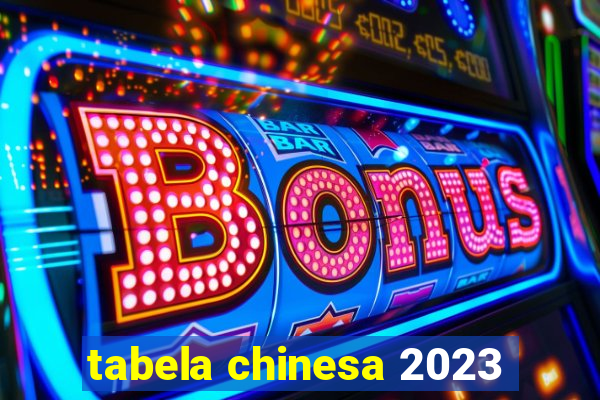 tabela chinesa 2023